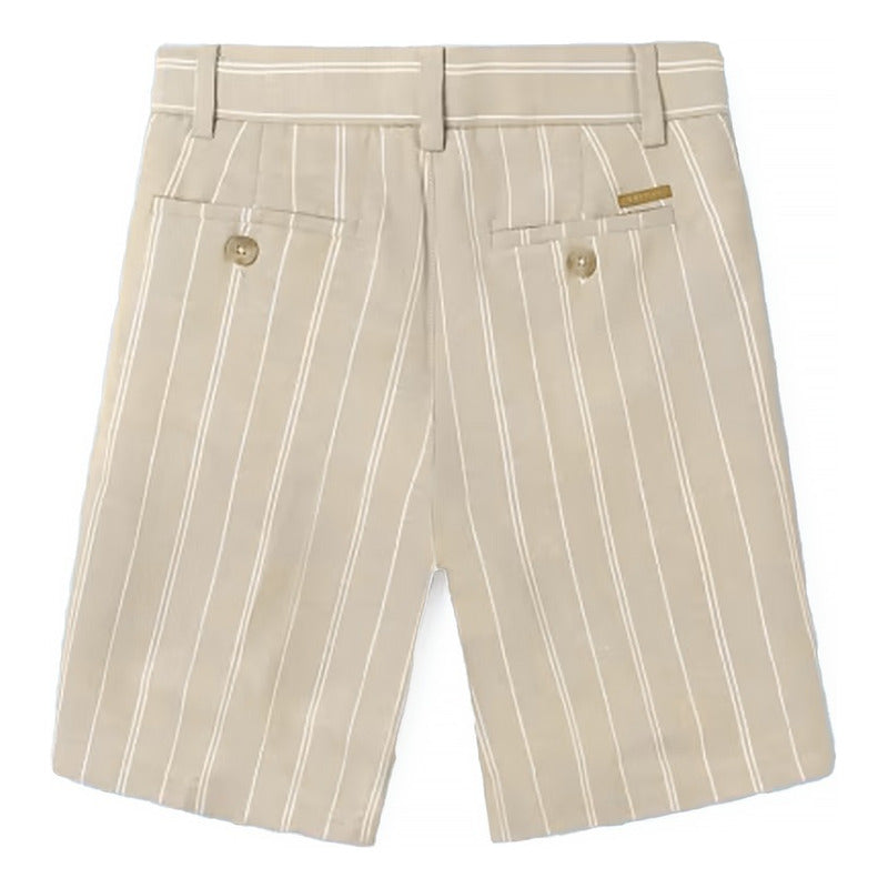 Bermuda Para Niño Mod.6279 Marca Mayoral® Beige Rayas 14