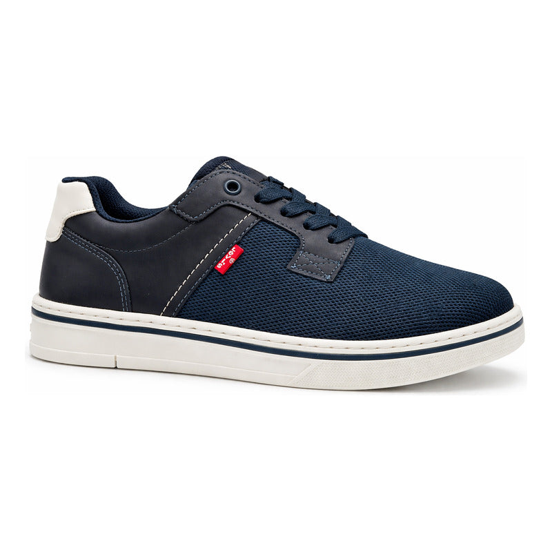 Tenis Casual Para Hombre Mod. L2125532 Marca Levi's® Azul Marino Geométrico 27.5 Mx
