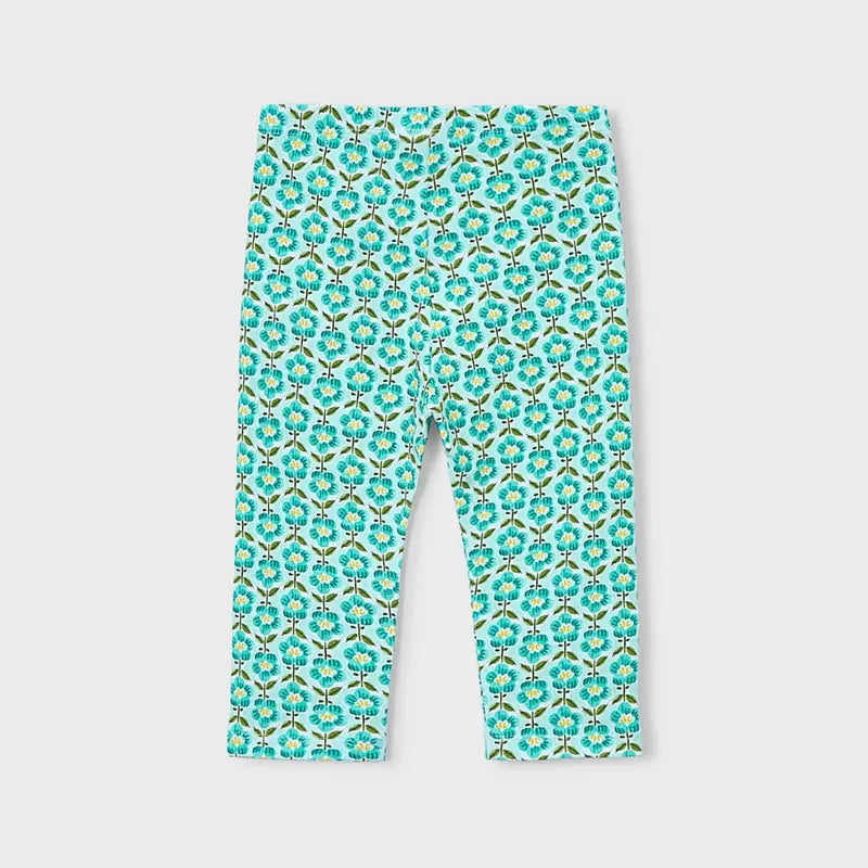 Legging Estampado Para Niña Mod. 3722 Marca Mayoral® Oceano Floreado 3 Años
