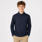 Playera Polo Para Niño Mod.6135 Marca Mayoral Nukutavake® Marino 16 Años Lisa