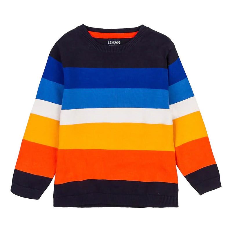 Suéter Jersey Rayas De Niño Mod.125-5004al Marca Losan®