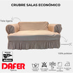 Cubresalas Económico Liso 3 Plazas Faldón Ajustable