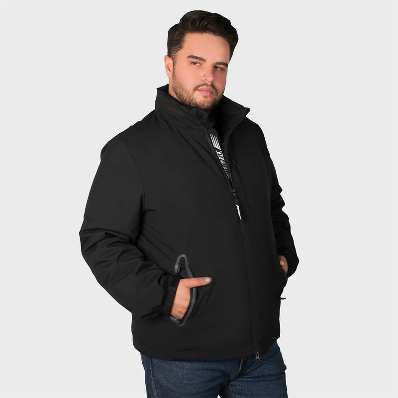 Chamarra Rompeviento Para Hombre M.cw86-ny8597l Greenlander® Negro 1x Lisa