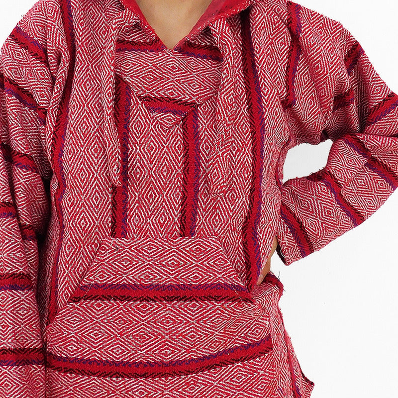 Suéter Poncho Canguro Artesanal Hoodie Acrilico Colores