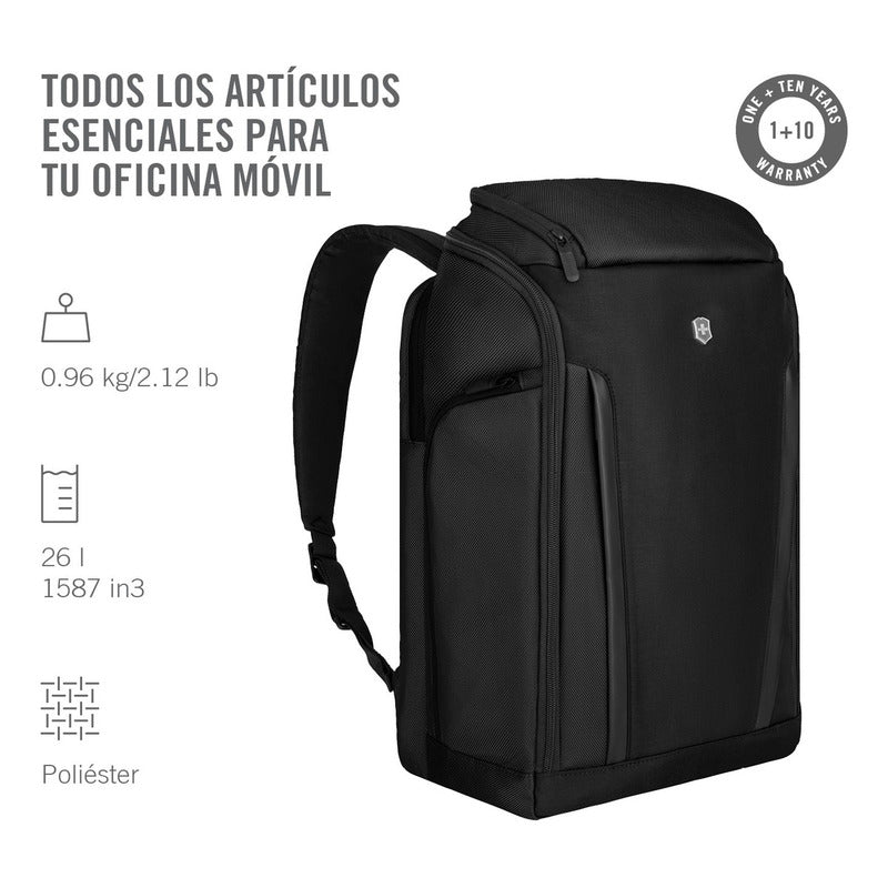 Victorinox Mochila Altmont Professional Fliptop Para Laptop Color Negro