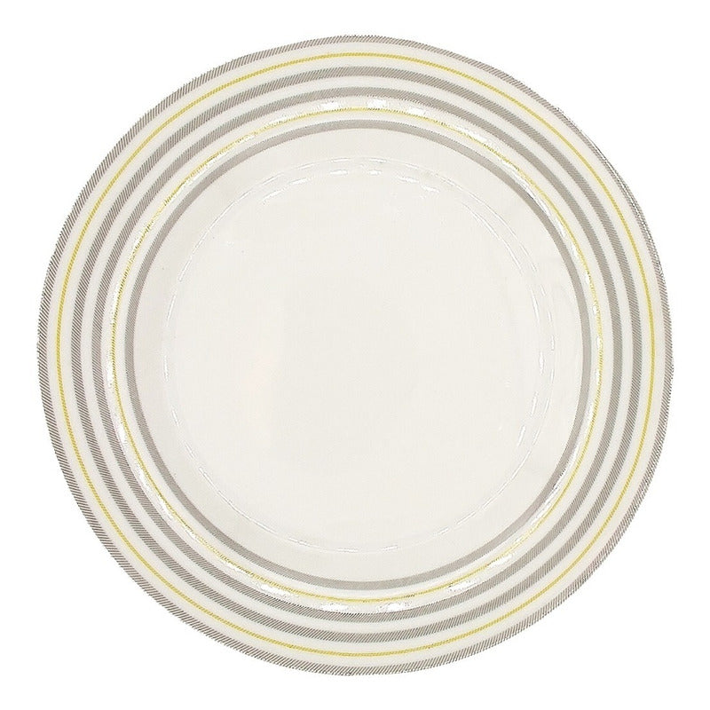 Vajilla De Porcelana 16 Piezas Diseño Clásico 4 Personas Blanco