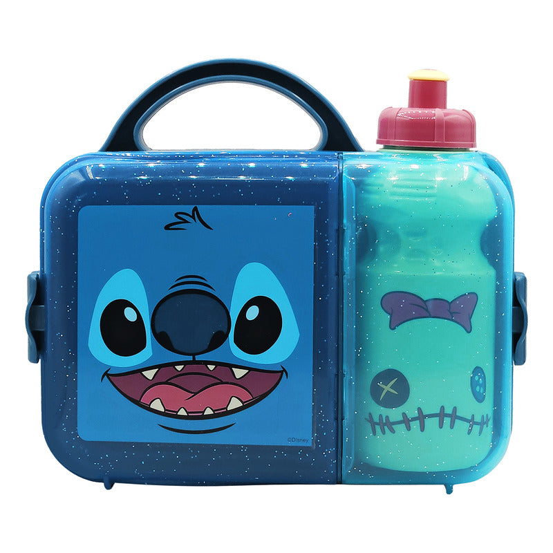 Lonchera Infantil De Plástico Con Botella Diseños Varios