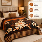 Edredón Jumbo De Borrega King Size 2.30mx2.40m Providencia® Carmen Multicolor