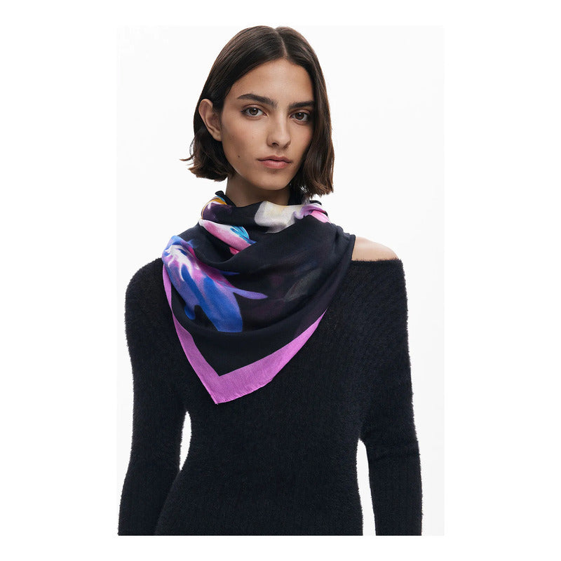 Chalina Ligera Suave Casual Para Mujer Marca Desigual® Multicolor 25wawa23/2000 Unitalla
