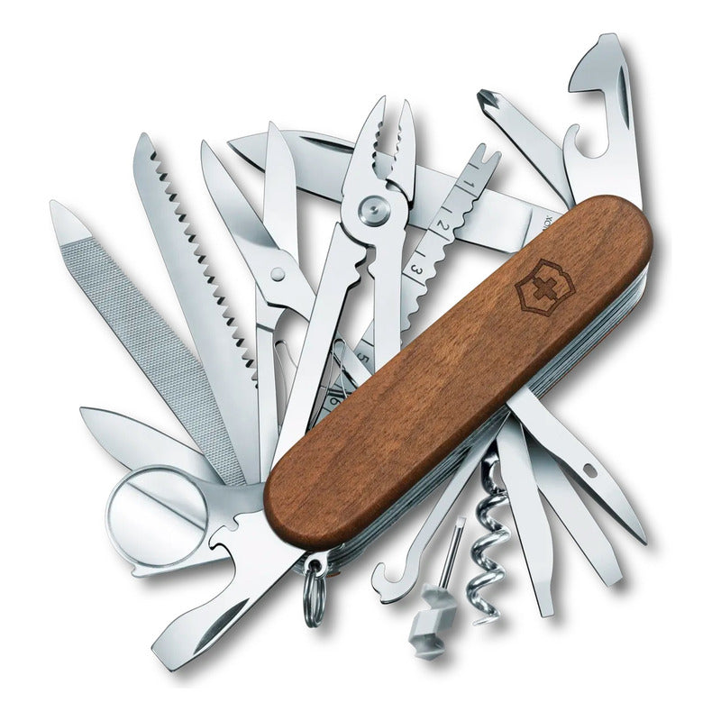 Navaja De Bolsillo 1.6791.63 Swiss Champ Wood Victorinox® Marrón