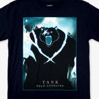 Playera Oversize Fit Hombre Solo Leveling Mascara De Latex® Azul Oscuro Tank Solo Leveling G Lisa