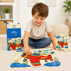 Libro + Rompecabezas Infantil 50pz Piloto Zanahorias
