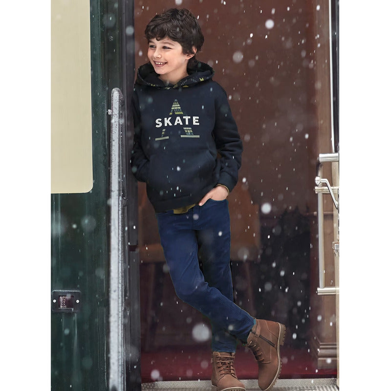 Pantalón Entallado Para Niño Mod.582 Marca Mayoral® Azul Marino Liso 18