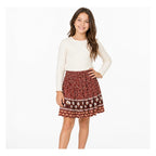 Falda Casual Ligera Par Aniña Mod.7932 Marca Mayoral® Granate Floreado 14 Años