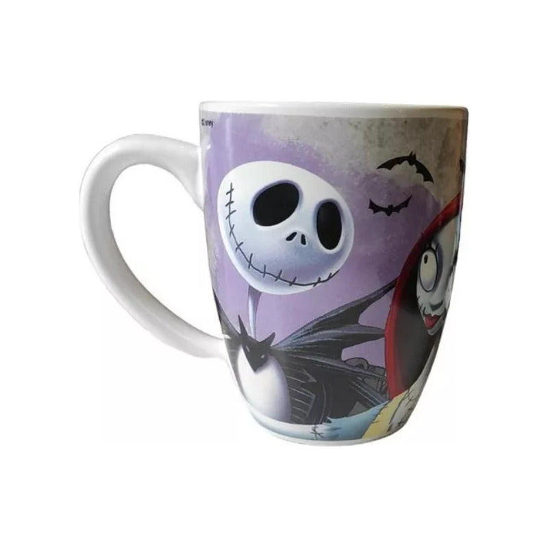 Taza Jack Y Sally Cerámica Blanca 500ml Apta Microondas Lavavajillas Belly Y Jack