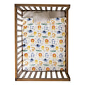 Cobertor Suave Ligero Para Cuna 1.00x0.74m Marca Vianney® Animalitos 300 G Azul Claro