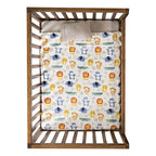 Cobertor Suave Ligero Para Cuna 1.00x0.74m Marca Vianney® Animalitos 300 G Azul Claro