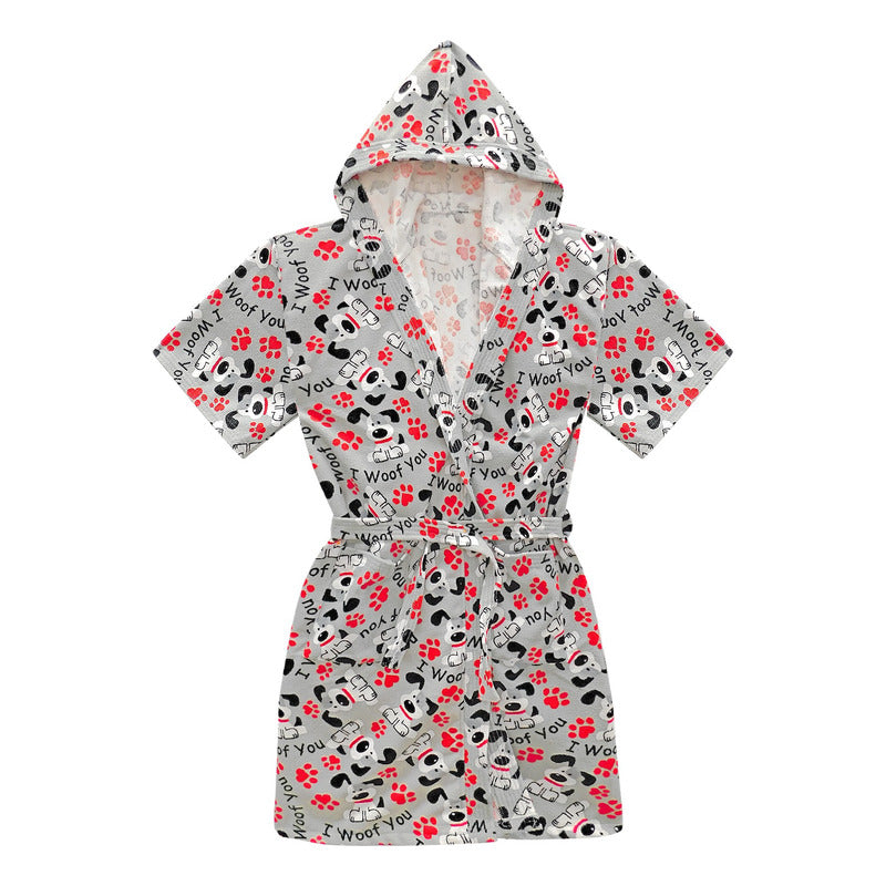 Bata De Baño Microfibra Estampada Diseños Animados