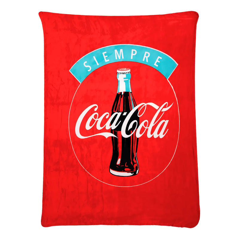 Cobertor Ligero Super Suave Matrimonial Diseños Providencia® Coca Cola 850 G Multicolor