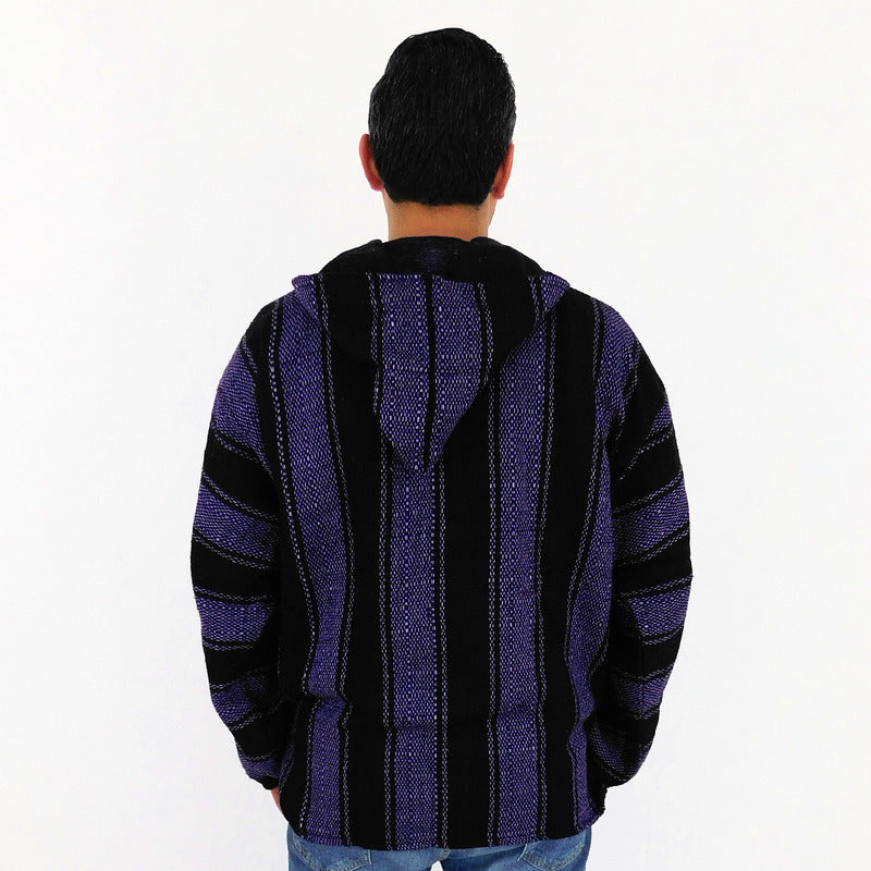 Suéter Poncho Canguro Artesanal Hoodie Acrilico Colores