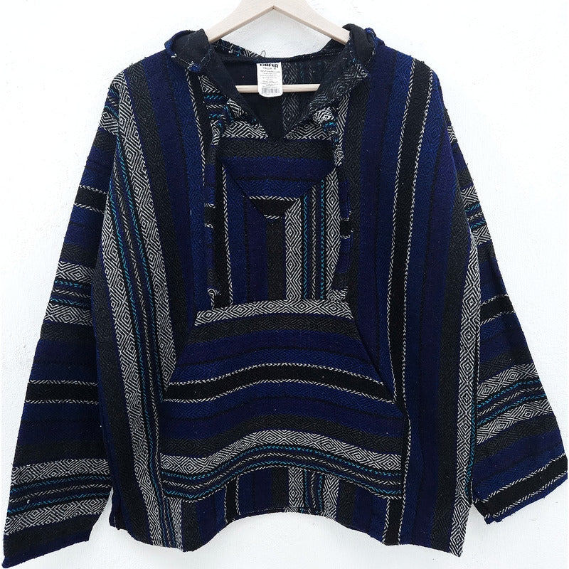 Suéter Poncho Canguro Artesanal Hoodie Acrilico Colores
