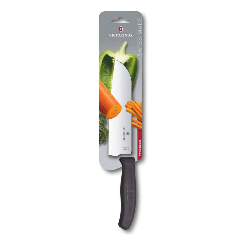 Cuchillo Santoku Clásico 17cm Blíster 6.850317b Victorinox® Plateado