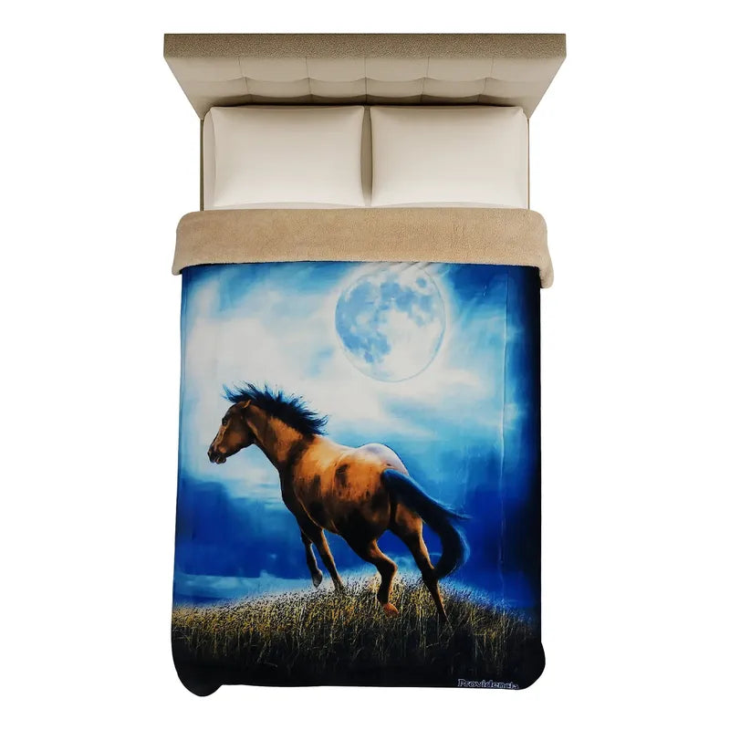 Edredón Borrega Soft Sobrecamero 2x2.20m Marca Providencia® Multicolor Mustang