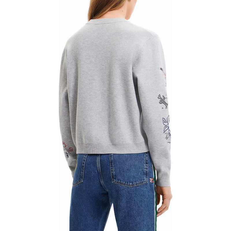 Suéter Casual Para Mujer Estampado Original Marca Desigual® Multicolor 22wwjfaf
