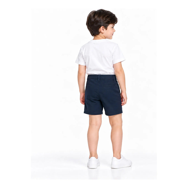 Bermuda Básica Para Niño Mod.202 Marca Mayoral® Marino Lisa 7 Años