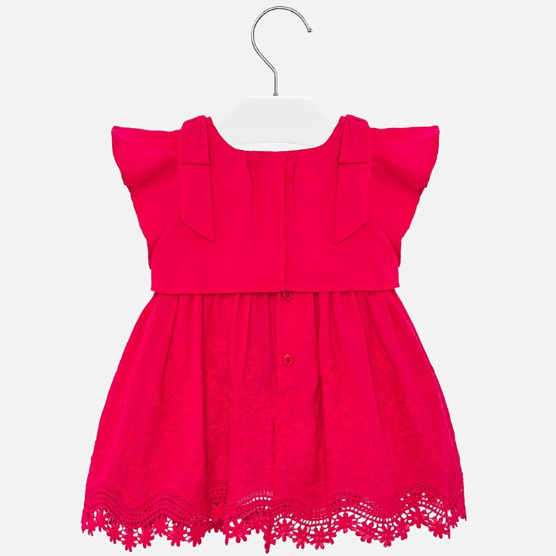 Vestido Ligero Para Bebé Mod.1921 Fresa Marca Mayoral® Fresa Lisa 24 Meses