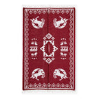 Jorongo Gaban Artesanal Mexicano Colores Caballos Herradura Vino Caballos Herradura Xg