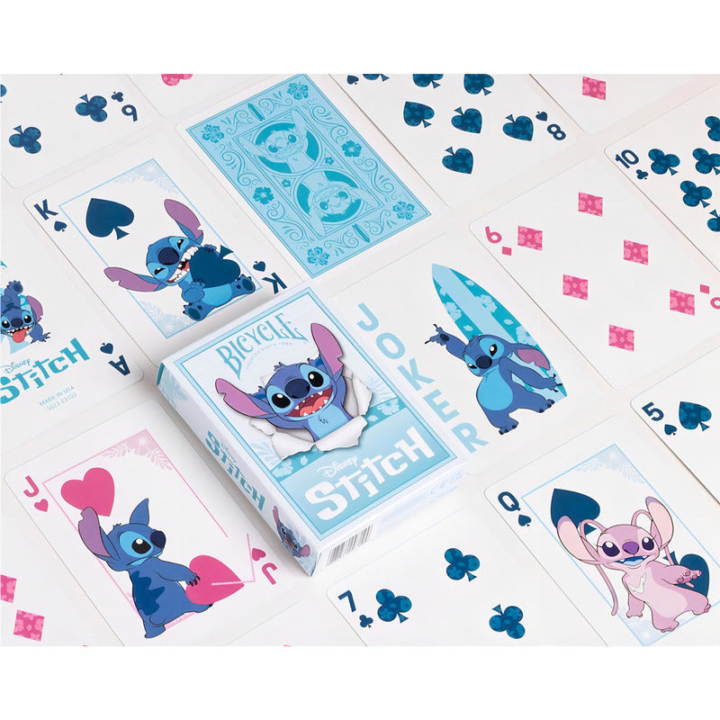 Bicycle Disney Lilo Y Stitch Póker 52 Cartas Azul Stitch Inglés