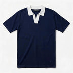 Playera Polo Semi Formal Para Hombre Mkhc0034 Makn & Co® Azul Oscuro M Texturizado