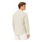 Camisa Lino Regular Fit Para Hombre Mod. Le2601 Roosevelt® Beige Lisa G