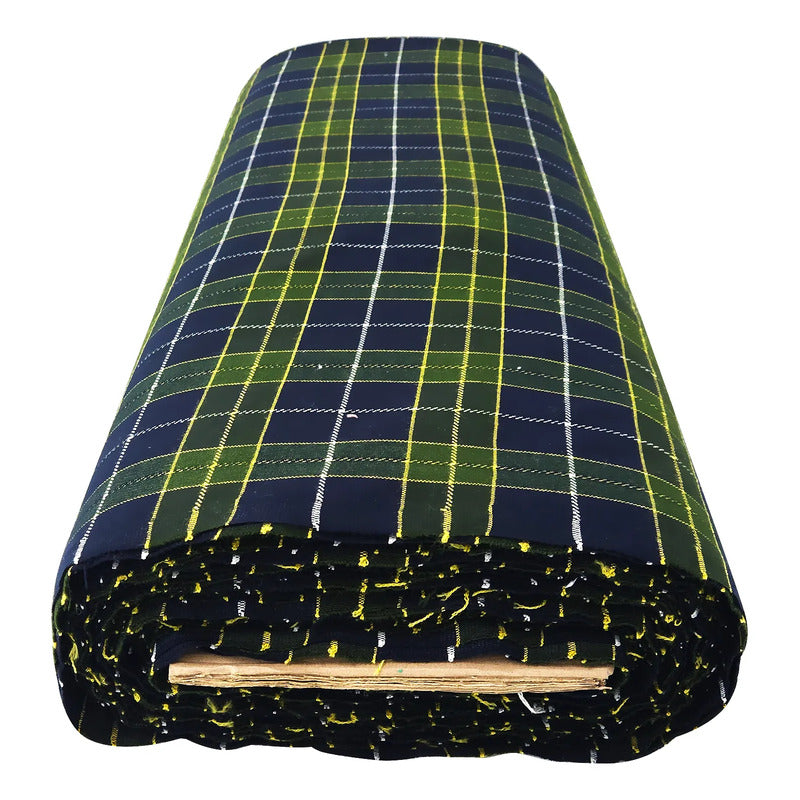 Rollo De Tela Escolar 50% Algodón 30mx1.5m Marca Dafer® Verde/multicolor Escolar