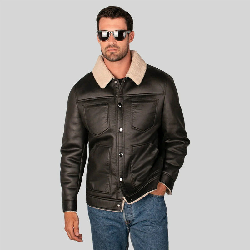 Chamarra Tipo Gamuza Cuello Sherpa Cw89-gam7284 Greenlander®