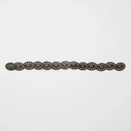 Cinturón Vaquero Boho Para Mujer Con Argollas Metálicas Marrón Oscuro Geométrico 104 Cm