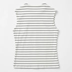 Blusa Semi Formal Con Aro Dorado Mujer 4363 Marca Exotica® Blanco Rayas Eg