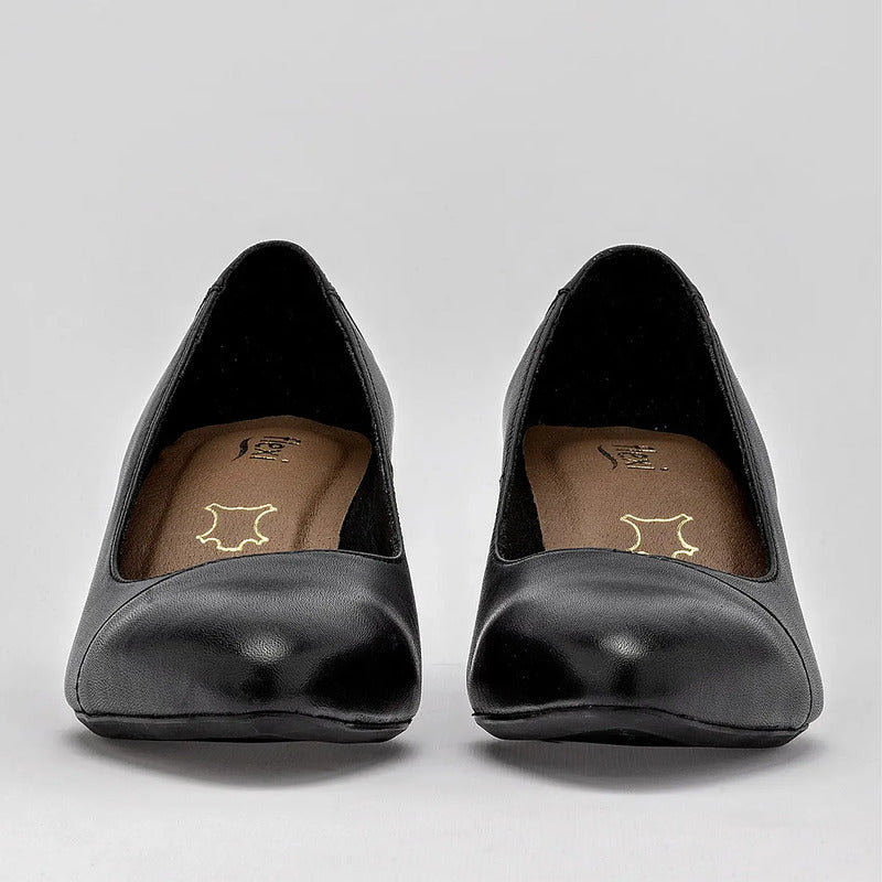 Zapatilla Semi Formal 5.5cm Para Mujer 137506 Marca Flexi® Negro Liso 25.5 Mx