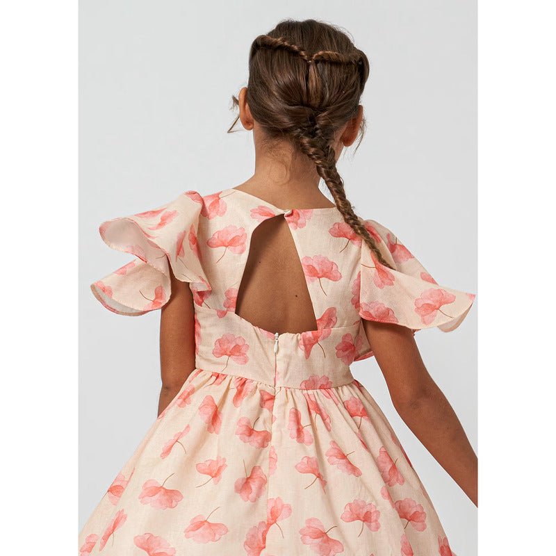 Vestido Estampado Para Niña Mod.6945 Tulipan Marca Mayoral®