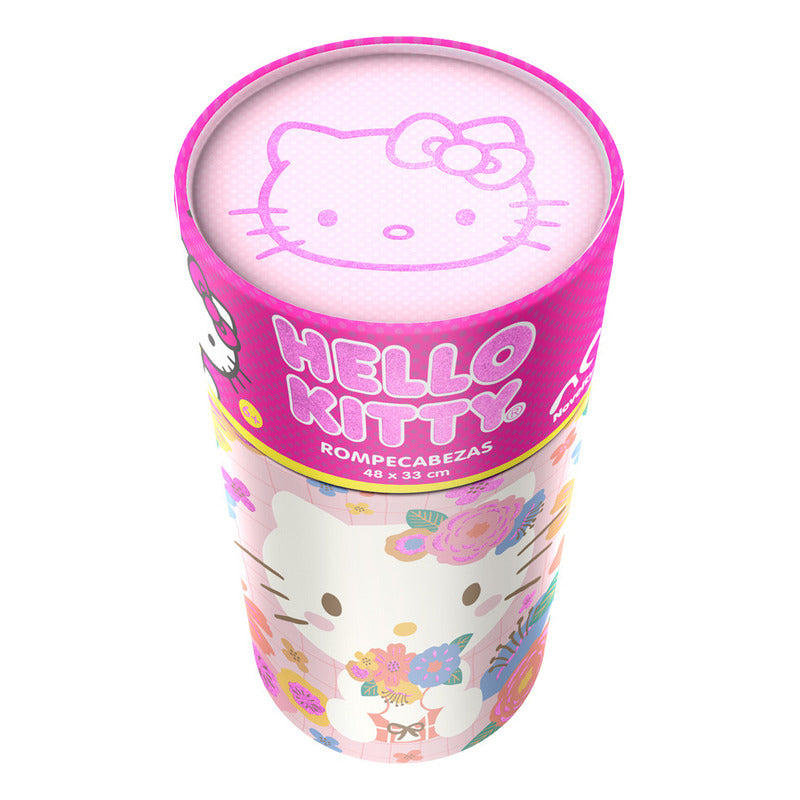 Rompecabezas Infantil Hello Kitty 60 Pzas Cilindro