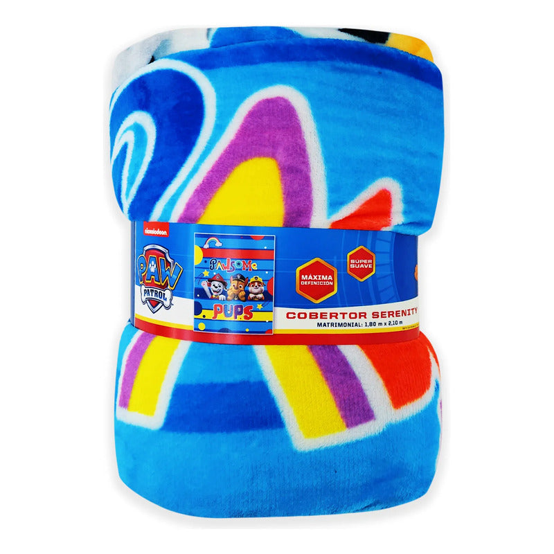 Cobertor Ligero Super Suave Matrimonial Diseños Providencia® Paw Patrol Pawsome  850 G Multicolor