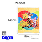 Manta De Cuna Raschel 140x110cm Dibujosanimados Providencia® Winiie Phoo 650 G Amarillo
