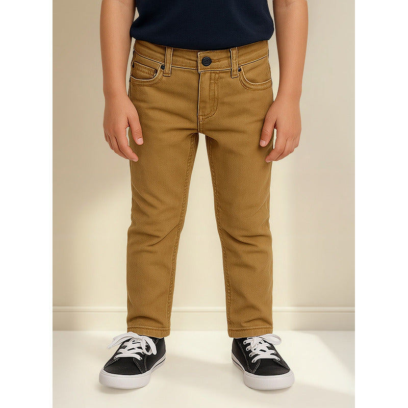 Pantalón Gabardina Para Niño Mod.3517 Marca Mayoral® Dorado Oscuro Liso 4