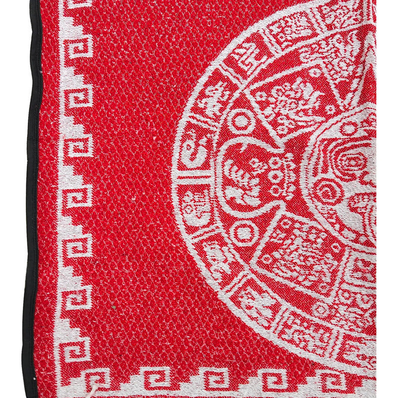 Jorongo Gaban Artesanal Mexicano Colores Rojo Calendario Xg