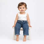 Pantalón De Mezclilla Acampanado Para Bebé 1572 Mayoral® Medio Lisa 12 Meses