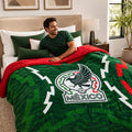 Cobertor Edredón De Borrega Matrimonial Providencia® Futbol Selección Mexicana 1 Kg Multicolor