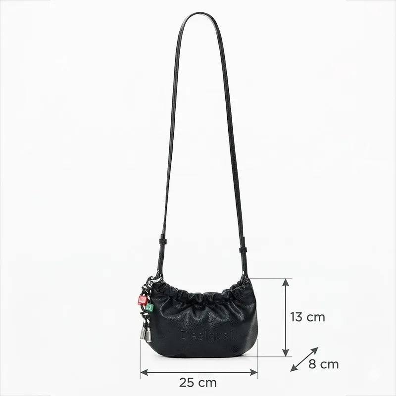 Bolso Pequeño Para Mujer 26sayp04/3000 Marca Desigual® Negro Lisa Níquel