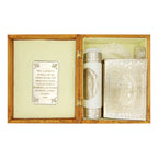 Set Para Bautizo Vela+concha+toalla+caja De Madera