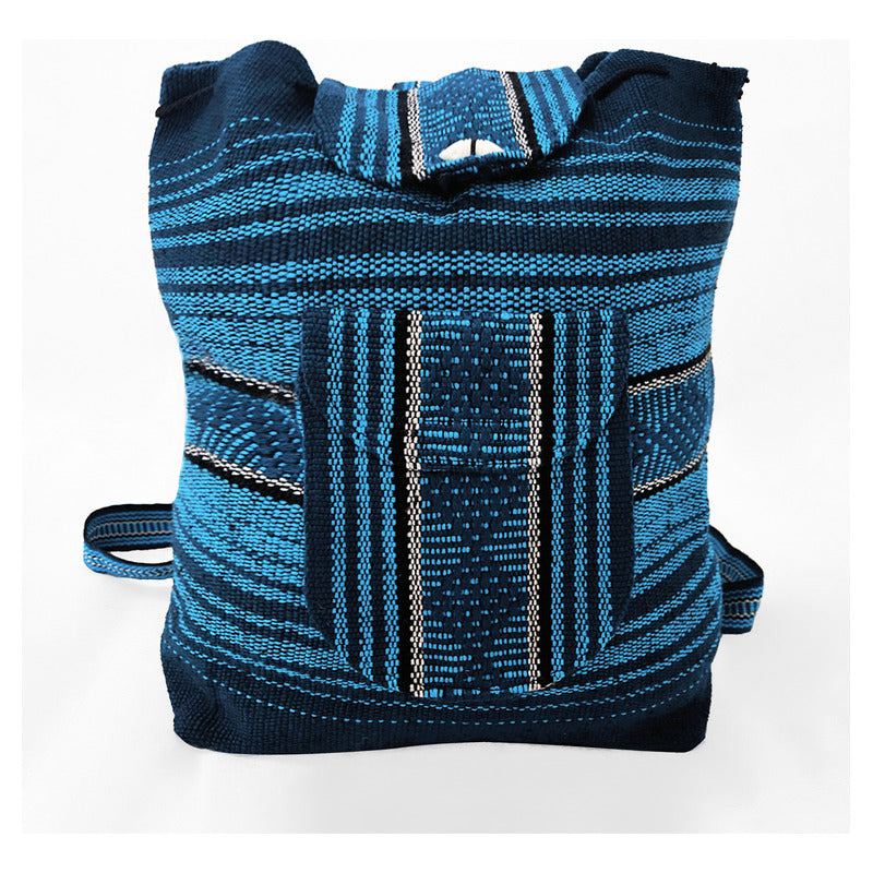 Mochila Artesanal Tejida Tipo Morral Con Bolsillo Frontal 10kg